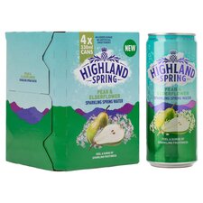 Highland Spring Pear & Elderflower Spring Water 4X330ml