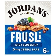 Jordans Frusli Juicy Blueberries Chewy Cereal Bars 6 x 30g (180g)