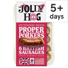 Jolly Hog 6 British Pork Sausages Gluten Free 400G