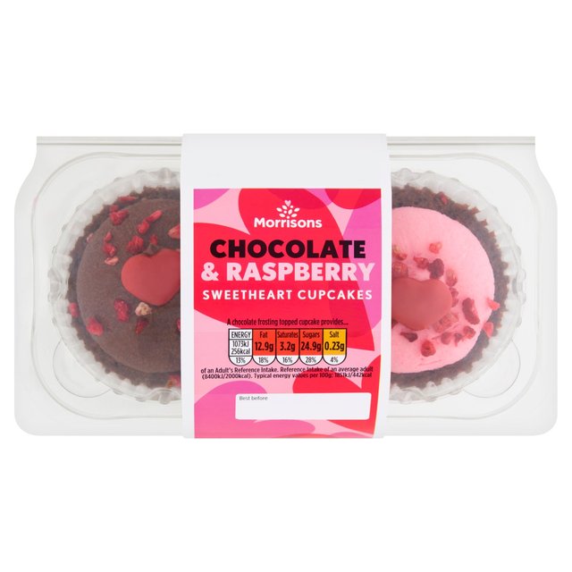 Morrisons Valentines Cupcakes  2 per pack