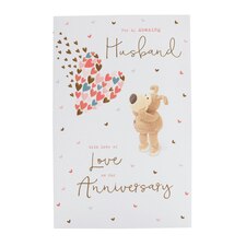 Husband Wedding Anniversary Card - Hearts