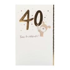 40th Birthday Card - Woof