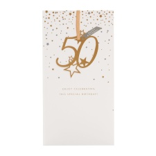 50th Birthday Card - Starburst