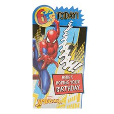 6th Birthday Card - Spider-Man