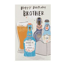 Brother Birthday Card - Beer