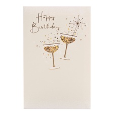 Birthday Card - Wine Glasses