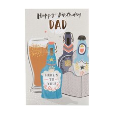 Dad Birthday Card - Beer bottles