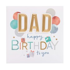 Dad Birthday Card - Balloons