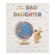 Dad From Daughter Birthday Card - Globe