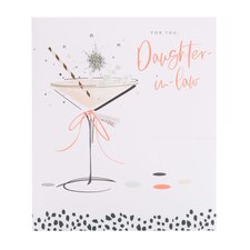 Daughter In Law Birthday Card - Neon Lustre