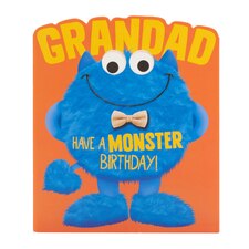 Grandad Birthday Card - Monster