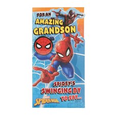 Grandson Birthday Card - Spiderman