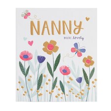 Nanny Birthday Card - Flowers