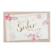 Sister Birthday Card - Floral