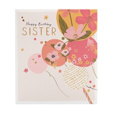 Sister Birthday Card - Balloons