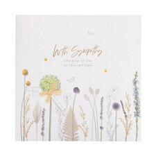 Sympathy Card - Pressed Flowers