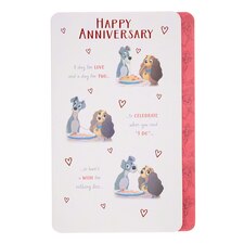 On Your Wedding Anniversary Card - Lady & The Tramp