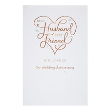 Husband Wedding Anniversary Card - Heart balloons