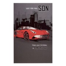 Son Birthday Card - Red car