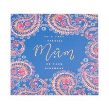 Mum Birthday Card - Eastern Print lettering - Mum