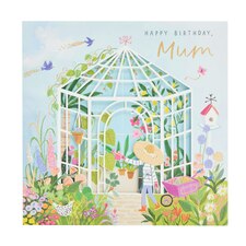 Mum Birthday Card - Woman in garden