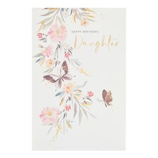 Daughter Birthday Card - Oriental Butterflies