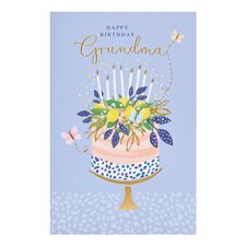 Grandma Birthday Card - Cake