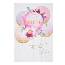 Friend Birthday Card - Balloon