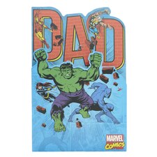 Father's Day card for Dad - Retro Marvel