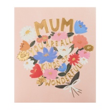 Mum Birthday card - Bouquet with Lettering