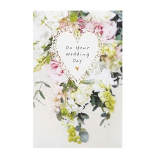 Wedding card - Floral photographic