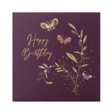 Birthday card - LUMIERE Happy birthday butterflies