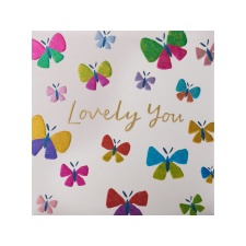 Birthday card - Birthday Text with Butterflies