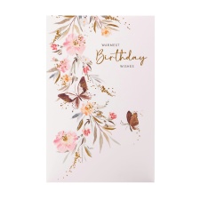 Birthday card - Foliage and butterflies