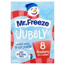 Mr Freeze Jubbly Ice Lollies Strawberry 8X62ml