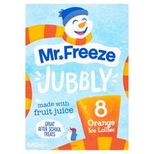 Mr Freeze Jubbly Ice Lollies Orange 8 X 62Ml