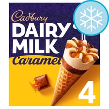 Cadbury Dairy Milk Caramel Ice Cream 4 X 100Ml