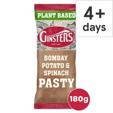 Ginster Pasty Bombay Potato & Spinach 180G