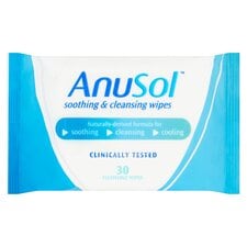 AnuSol Soothing and Cleansing Flushable Wipes 30s