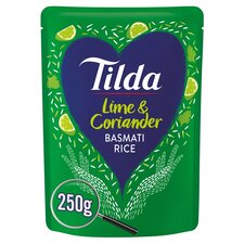 Tilda Lime And Coriander Steamed Basmati Rice 250G