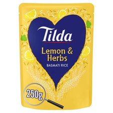 Tilda Lemon And Herb Steamed Basmati Rice 250G