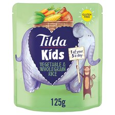 Tilda Kids Vegetable & Wholegrain Rice 125G