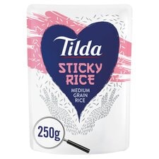 Tilda Microwave Sticky Medium Grain Rice 250G