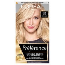 L'Oreal Paris Preference 9.1 Oslo Viking Light Ash Blonde Permanent Hair Dye