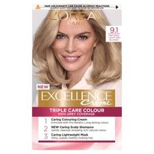 L'Oreal Paris Excellence Creme 9.1 Natural Light Ash Blonde Permanent Hair Dye