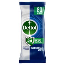 Dettol Protect 24 Hour Antibacterial Cleaning Wipes 80 pack