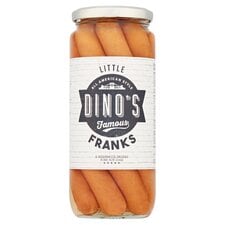 Dino's Little Franks 8 Smoked Pork Hot Dogs 550G