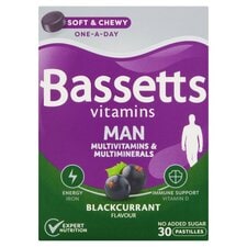 Bassetts Vitamins Man Blackcurrant Multivitamin Pastilles 30s