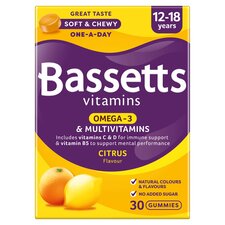 Bassetts 12-18 Multi Vitamin Plus Omega-3 Citrus Soft & Chewies