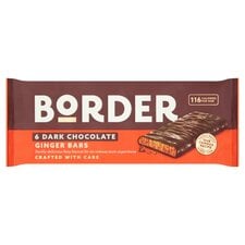 Border Dark Chocolate Ginger Biscuit Bars Multipack, 6x24g